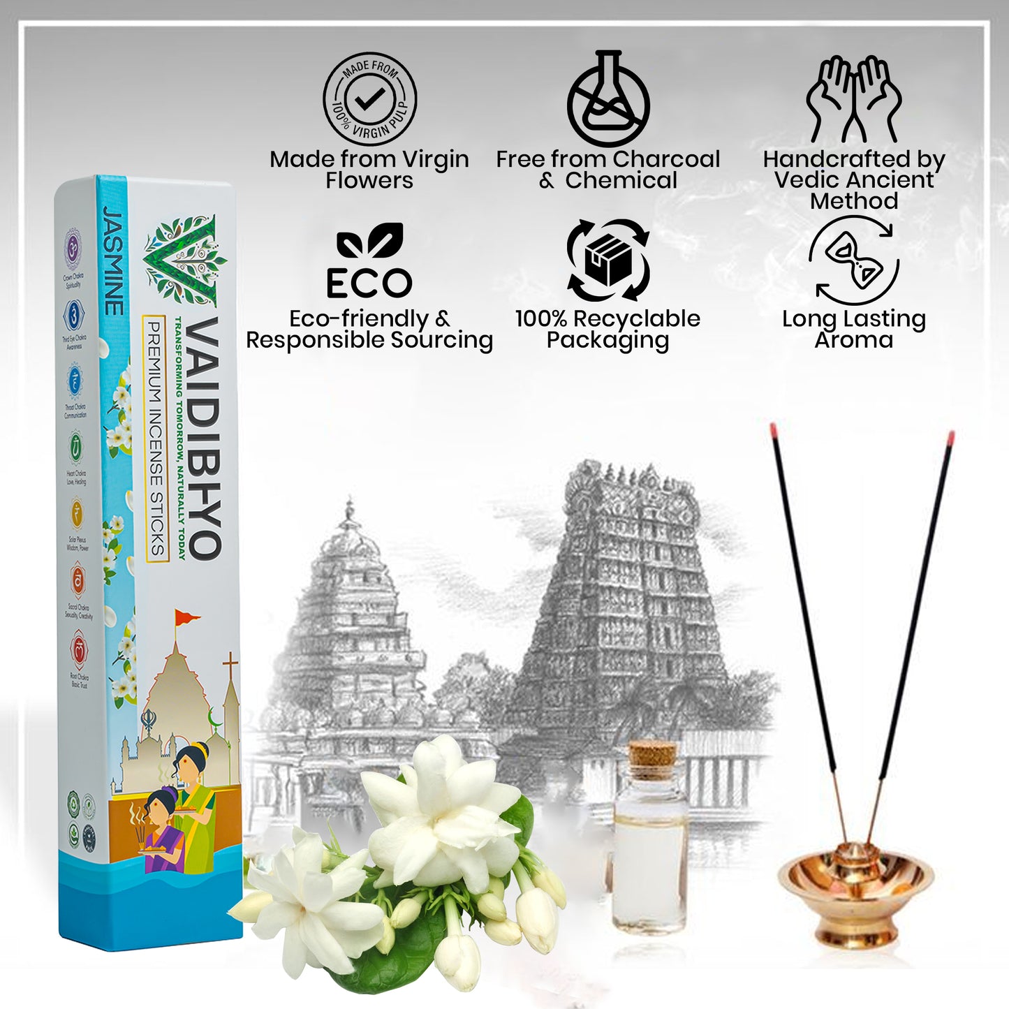Jasmine Incense Sticks Economy Pack
