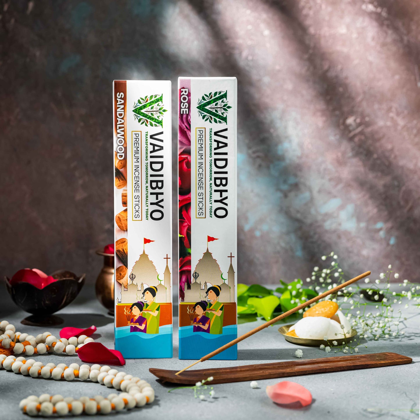 Rose/Sandalwood Incense Sticks Pack of 2