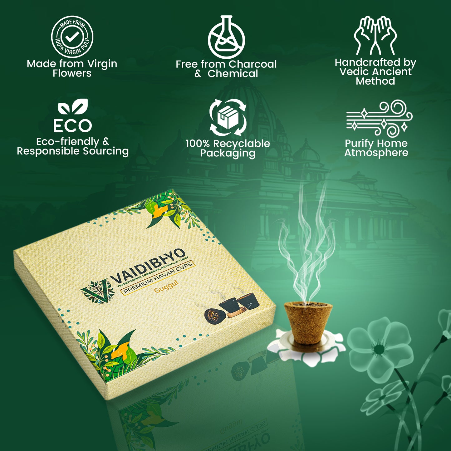 Loban/Guggul Havan Cup Pack of 2