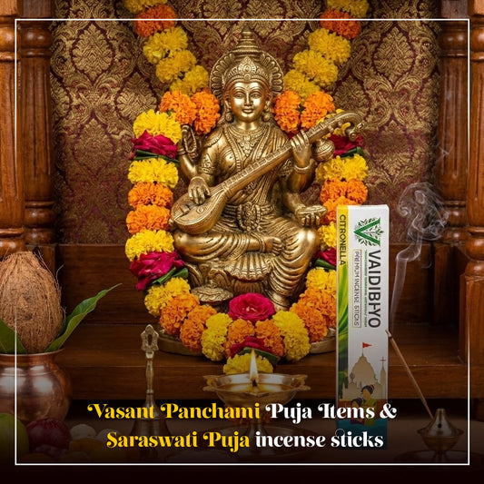 Vasant Panchami Puja Items & Saraswati Puja Decoration Ideas