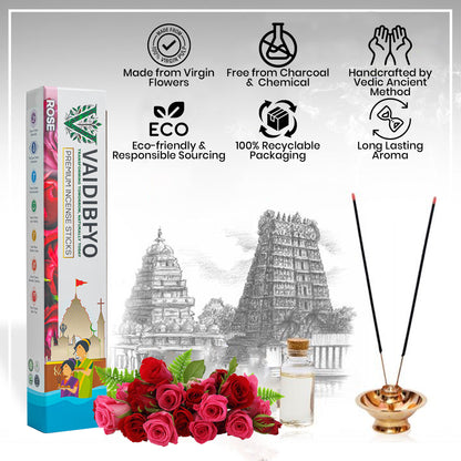 Rose Incense Sticks Economy Pack