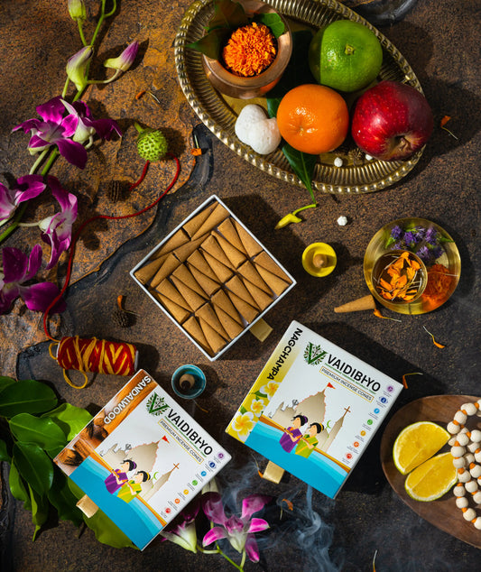 Nagchampa/Sandalwood  Incense Cones Pack of 2