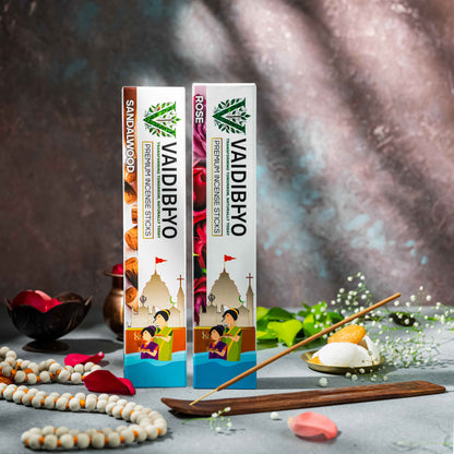 Rose/Sandalwood Incense Sticks Pack of 2
