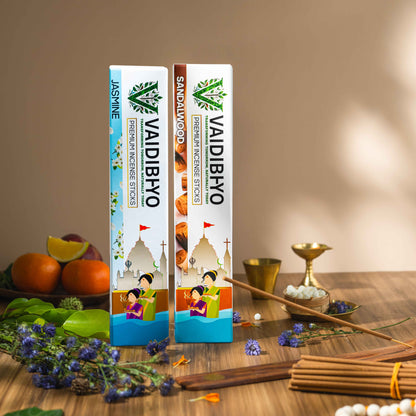 Jasmine/Sandalwood Incense Sticks Pack of 2