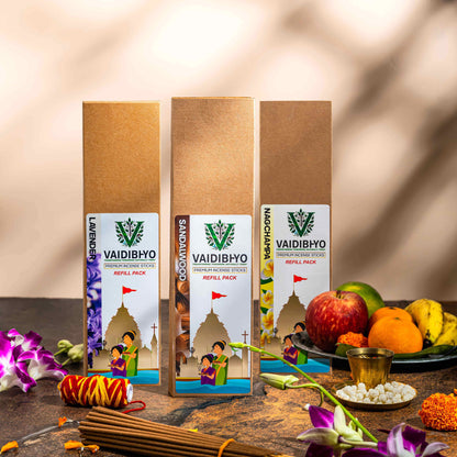 Lavender/Sandalwood/Nagchampa Refill Pack of 3
