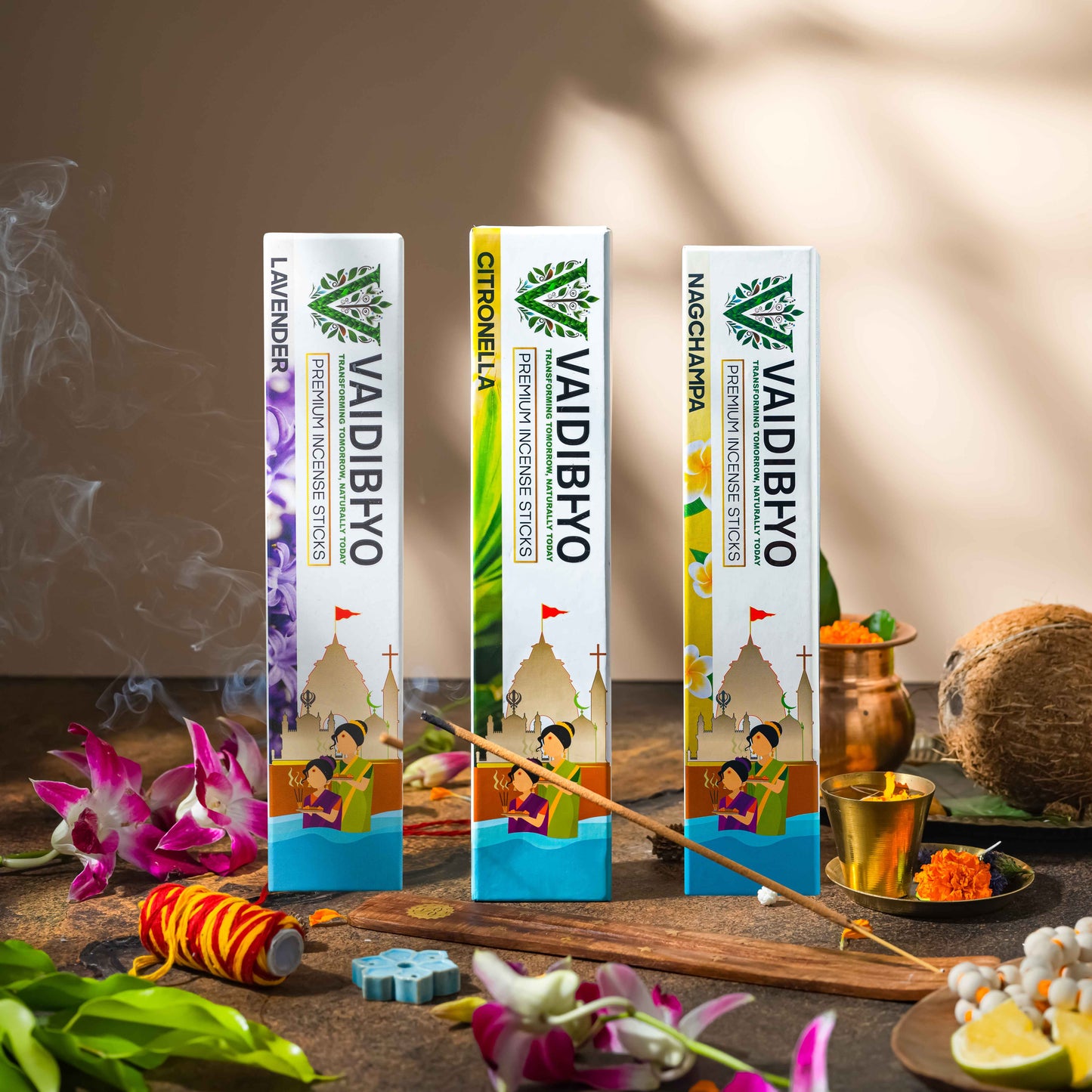 Lavender/Citronella/Nagchampa Incense Sticks Pack of 3