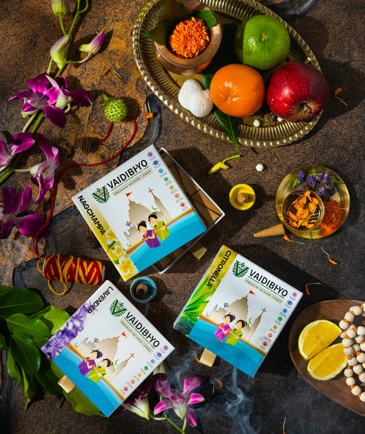 Nagchampa/Lavender/Citronella Incense Cones Pack of 3