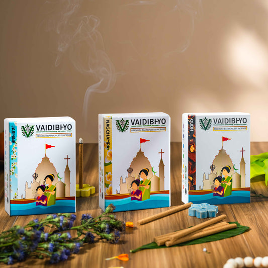 Oudh/Nagchampa/Jasmine Bambooless Pack of 3