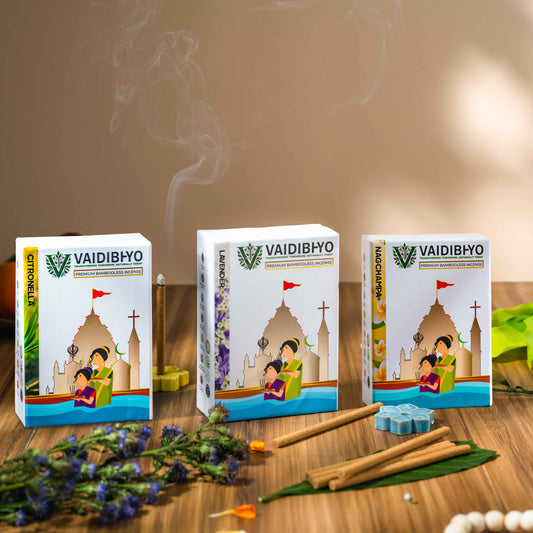 Citronella/Lavender/Nagchampa Bambooless Pack of 3