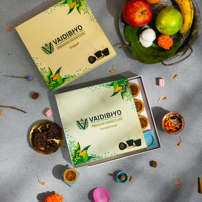 Sandalwood/Guggul Havan Cup Pack of 2